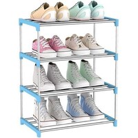 Picture of Portable Stainless Steel 4 Layer Free Standing Shoe Rack