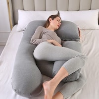 Picture of U Shaped Full Body Maternity Support Pillow for Sleeping, Dark Grey