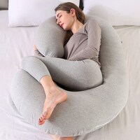 Picture of D Shaped Full Body Maternity Support Pillow for Sleeping, Grey
