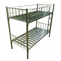 Picture of Al Mubarak Heavy Steel Dual Bunk Bed with Ladder, GD-1, Silver