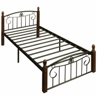 Picture of Al Mubarak Single Metal Bed with Design, WB-1A, Brown