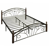 Picture of Al Mubarak Single Metal Bed with Design, WB-3C, Brown