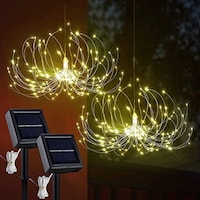 Picture of AQAQ Waterproof Solar String Lights, Warm Color, Pack of 2pcs