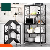 Picture of Multipurpose 5-Tier Shelves with Caster Wheels, Black