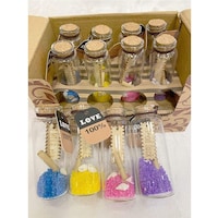 Picture of Glass wish Message Mini Container with Cork Stopper, 12Pcs