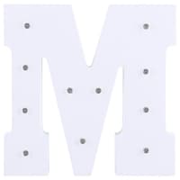 Picture of East Lady Wooden Letter M Hanging Lighting, White