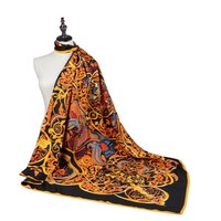 Picture of Al Bait Al Raie Printed Luxury Touch Silk Scarf For Ladies - 130 x 130cm