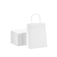 Picture of Giftex A4 Size Kraft Paper Bags, White, Set of 50 Pcs