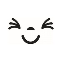 Picture of Smile Happy Face Wall Sticker, Black, 20 x 12 cm