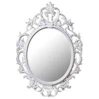 Picture of Stylish Wall Hanging Mirror, White - 53x37 cm