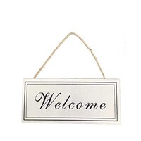 Picture of East Lady Welcome Design Wooden Hanging Décor, White, EM2