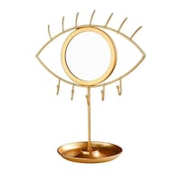 Picture of East Lady Eye Design Jewelry Hanging Stand With Tray, Gold, 13.5 x 32cm
