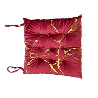 Picture of East Lady Soft Chair Pad With Rope Holder, Gold & Red - 36x38 cm
