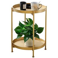 Picture of East Lady Foldable Metal Side Table, Gold