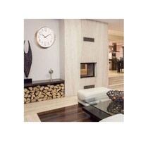 Picture of East Lady Modern Round Wall Clock, 12 inch, White & Gold