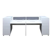 Picture of Huimei 720-P04-2.8 Office Work Station For Four People(x4), Matt White Color