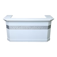 Picture of Huimei  BG059, Glossy Reception Table, White Color