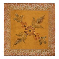 Picture of Cushion Cover with Embroidered Flower Design, Orange