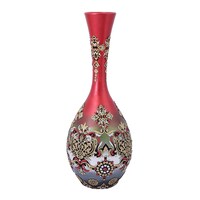 Picture of Handmade Arabic Glitter Embossed Decorative Vase, Green