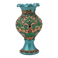 Picture of Handmade Glitter Embossed Decorative Vase, Green
