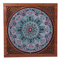 Picture of Handmade Irani Design Plate with Wooden Frame, Brown
