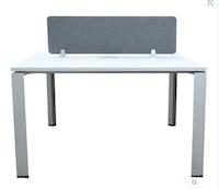 Picture of Huimei 720-P02-121 Office Work Station For Two (x2) People,  Matt White Color