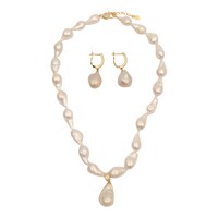 Picture of LovePal Fresh Water Pearl  & Necklace with Earrings Set