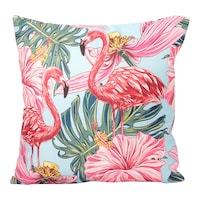 Picture of SIT Leaves  &  Flamingo Design Square Pillow Cover Without Filler