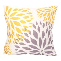 Picture of SIT Flower Design Square Pillow Cover With Filler