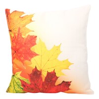 Picture of SIT Maple Leaves Print Square Pillow Cover With Filler - Autum