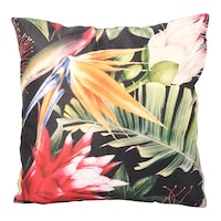 Picture of SIT Tropical Flower Design Pillow Cover With Filler - White & Tropical