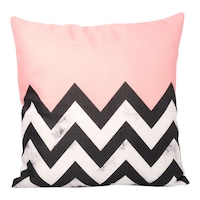Picture of SIT Zigzag Design Square Pillow Cover With Filler