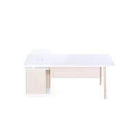 Picture of Neo Front Manager Table Powder Coated Director Table Executive Desk L Shape With Side Cabinet