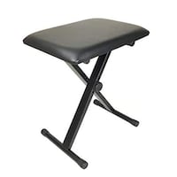 Picture of Lightweight Adjustable Folding Leather Piano Seat Chair, Black