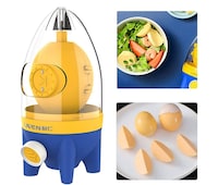 Picture of Egg Scrambler Silicone Shaker Whisk Egg Homogenizer Manual Puller Hand Powered Golden Egg Maker Yolk Mixer with Drawstring for Kitchen Cooking Gadgets Tool