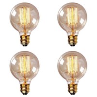 Picture of Juneslife Decorative Edison Filament Bulb, G95, 220V, 40W, E27, 4Pieces