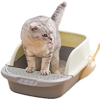 Picture of Neostyle Cat Litter Box with Round Edges, Large, Multicolor