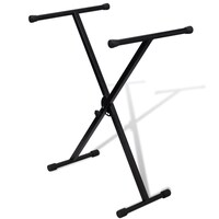 Picture of Vidahome Adjustable Single Braced Keyboard Stand X Frame, Black