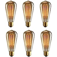 Picture of Shinyland Vintage Squirrel Cage Light LED Bulb, 40w, Pack of 6pcs