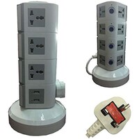 Picture of Universal Vertical 4 Layer Extension Socket with 2 USB Ports