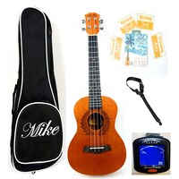 Picture of Mike Music Ukulele Spruce Set with Bag, Tuner, Strap, Pick, and Extra Strings, Soprano