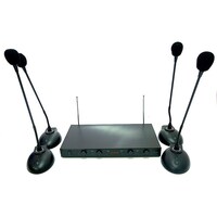 Picture of 4 Channel Sunder Wireless Conference Meeting Microphone System