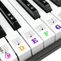 Picture of Coolchic Kids Removable Large Bold Letter Piano Stickers For 88, 61, 54, 49 Key, Multicolour