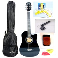 Picture of Mike Music 38" Acoustic Guitar with Bag, Strap, Stings, Winder, Picks, Black