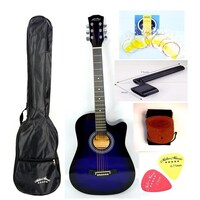Picture of Mike Music 38" Acoustic Guitar with Bag, Strap, Stings, Winder, Picks, Purple