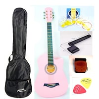 Picture of Mike Music 38" Acoustic Guitar with Bag, Strap, Stings, Winder, Picks, Pink