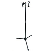 Picture of Mike Music Microphone Stand with Three Holders Adjustable Collapsible Tripod, M3