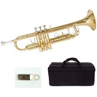 Picture of Mike Music Trumpet Brass with Case, Cloth, Oil, Gloves and 32Gb USB English and Arabic Instructional Video