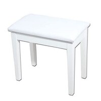 Picture of Mike Music Single Leather Cushion Piano Bench, Single EPS, White