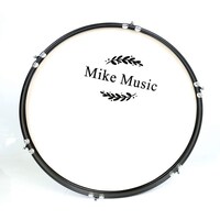 Picture of Mike Music 24" Snare Drum with Strap Drumstick Drum Key, White